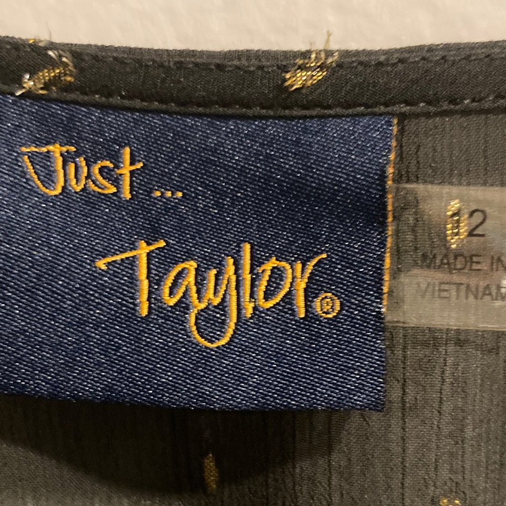Just...Taylor Black Dress with Gold Accents - Picture 3 of 3